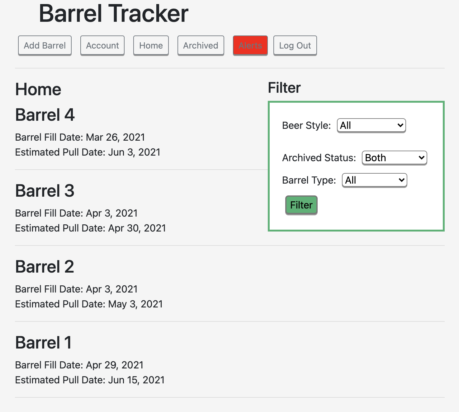 Barrel Tracker